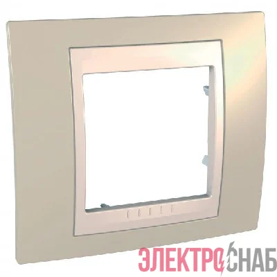 Рамка 1-м Unica Хамелеон песч./беж. SchE MGU6.002.567