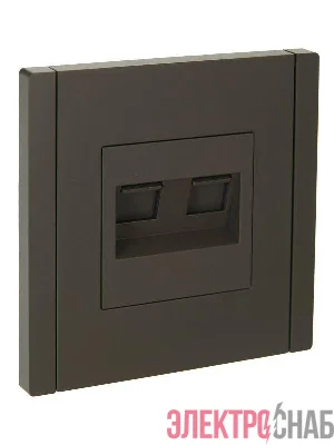 Розетка 2-м RJ11+RJ45 кат.5E FORTE&PIANO FP335 сер. IEK FP-KT20-O-1-K03