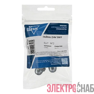 Гайка колпачковая М12 DIN 1587 оцинк. (уп.4шт) Tech-Krep/Zitar 112275