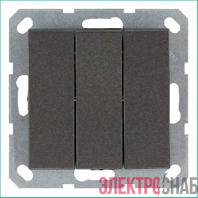 Выключатель 3-кл. 10А IP20 механизм мокко Jasmart G3031Z