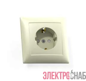 Розетка 1-м СП Селена РС16-400 защ. шторки с заземл. сл. кость Кунцево 8151