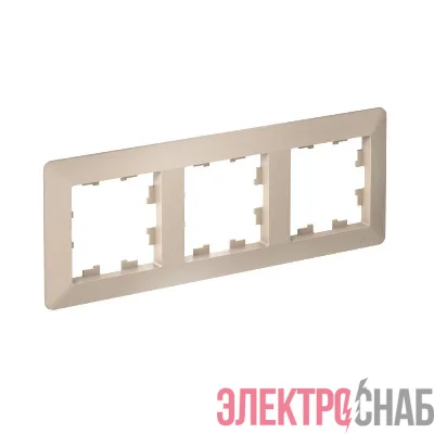 Рамка 3-м AtlasDesign Air песочн./дым. бел. SE ATN221203