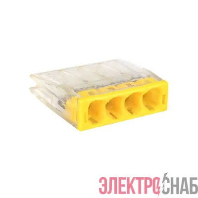 Клемма строительно-монтажная СМК 2273-244 4-проводная 0.5-2.5кв.мм с пастой (уп.4шт) PROxima EKF plc-smk-2273-244r