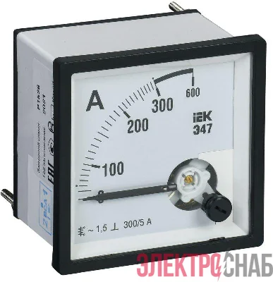 Амперметр Э47 96х96мм 300/5А кл. точн. 1.5 IEK IPA20-6-0300-E