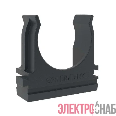 Держатель для труб (клипса) d25мм с защелкой черн. DKC 51025N