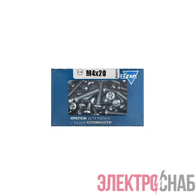Винт с полукруглой головкой М4х20 DIN 7985 оцинк. (уп.150шт) Tech-Krep/Zitar 105220