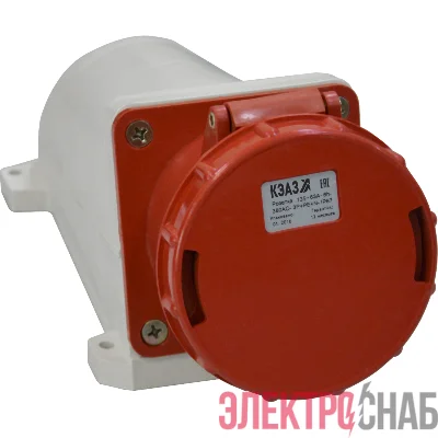 Розетка 135 63А 6h 380AC 3P+PE+N IP67 для монтажа на поверхность КЭАЗ 241221