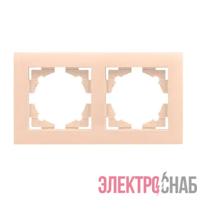Рамка 2-м Валенсия крем. PROxima EKF EWM-G-302-20
