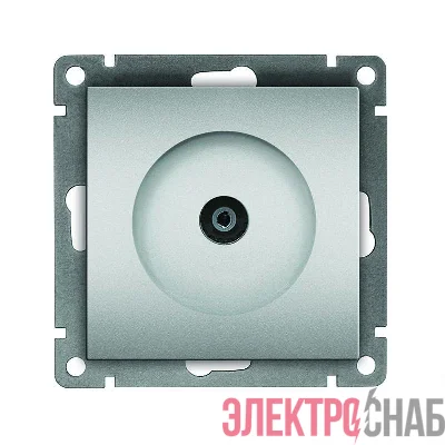 Розетка телевизионная TV 1-м СП Афина механизм серебр. Universal A0027-S