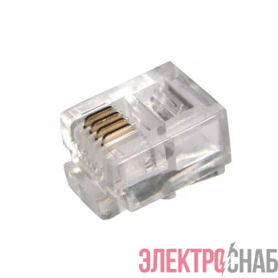 Джек телеф. 6P-4C (уп.100шт) Rexant 05-1012