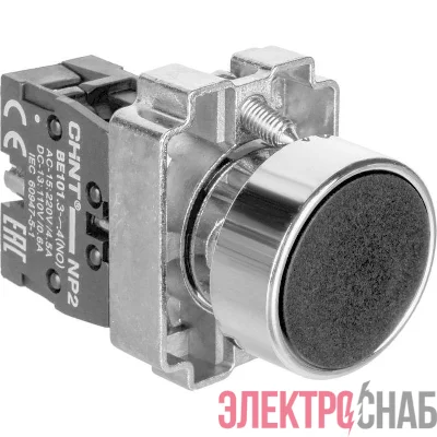 Кнопка управления NP2-BA21 без подсветки черн. 1НО IP40 CHINT 573787