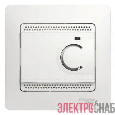 Термостат Glossa электронный для теплого пола с датчиком +5град.C +50град.C 16А в сборе бел. SchE GSL000135