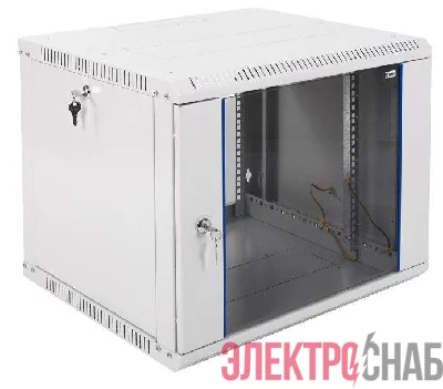 Шкаф коммутационный ШРН-Э-9.500 9U 600х520мм передн. двери стекл несъемн.бок.пан. сер. ЦМО 892820