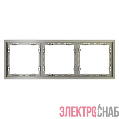 Рамка 3-м S70 пластик. шелк Voltum VLS100304