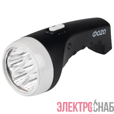 Фонарь аккумуляторный ручной AccuF2-L07-bk 7LED 2 режима: 100проц./25проц. аккум. 0.4А.ч выдвижная вилка индикатор зарядки черн. ФАZА 5000810