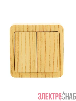 Выключатель 2-кл. 1п ОП Viola 10А IP20 беленый дуб LEZARD 751-5200-101