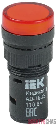 Лампа светосигнальная AD16DS d16мм 24В AC/DC красн. KARAT IEK BLS10-ADDS-024-K04-16