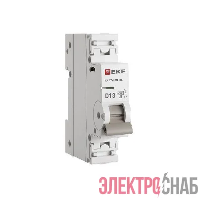 Выключатель автоматический 1п D 13А 6кА ВА 47-63N MA без теплового расцеп. PROxima EKF M63MA6113D