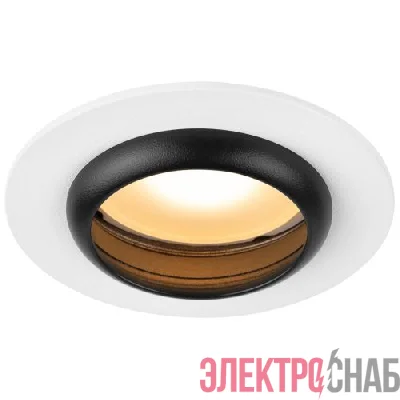 Светильник KL109 MR16 GU5.3 встраив. алюм. WH/BK бел./черн. матов. ЭРА Б0061828