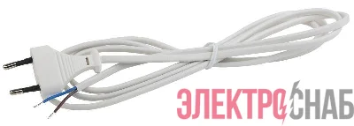 Шнур для бра 1.8м ШВВП 2х0.5 бел. UX-ШВВП-1.8m-W ЭРА Б0044069