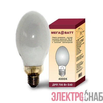 Лампа газоразрядная ртутная ДРЛ 700 E40 (15) МЕГАВАТТ 03062
