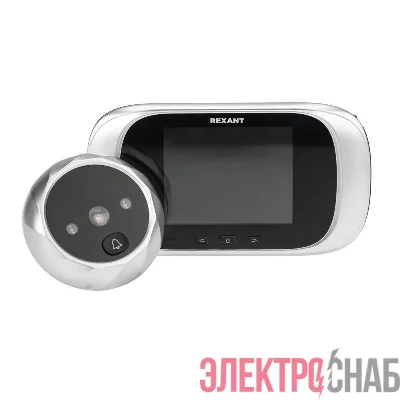 Видеоглазок дверной DV-112 с цветным LCD-дисплеем 2.8дюйм с функцией записи фото и звонком Rexant 45-1112