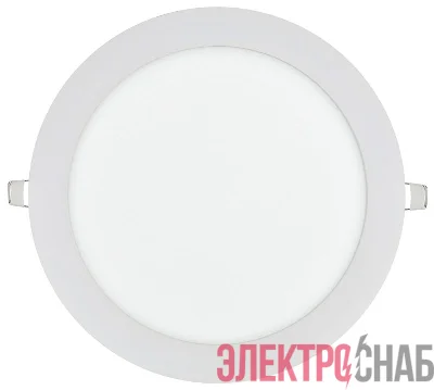 Светильник светодиодный ДВО 1608 18Вт 6500К IP20 даунлайт встраив. круг бел. IEK LDVO0-1608-1-18-6500-K01