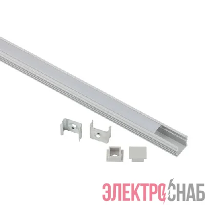 Комплект с накладным анодированным профилем 1612-1m 16х12мм. 1м САВ261 сереб. Эра Б0062813