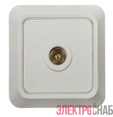 Розетка телевизионная TV ОП Bolleto 7027 16А IP20 бел. ASD / IN HOME 4680005959815