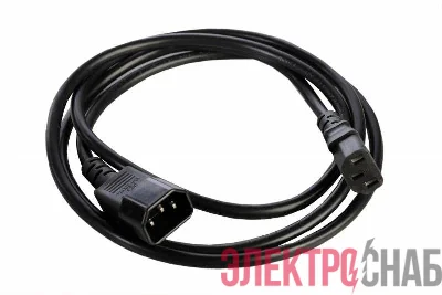 Шнур питания R-10-Cord-C13-C14-1.8 C13-С14 проводник. 3х1кв.мм 1.8м 220В 10А черн. Rem 892857