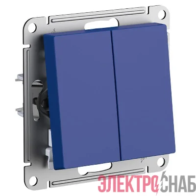 Выключатель 2-кл. AtlasDesign (сх. 5) 10AX механизм аквамарин SE ATN001151
