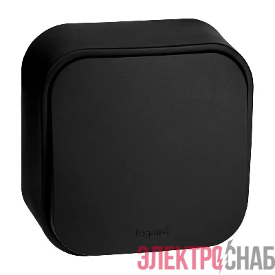 Выключатель 1-кл. ОП Quteo 10А IP20 10AX черн. матов. IEK 782471