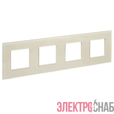 Рамка 4-м SKANDY SK-F24B стекло беж. IEK SK-M42-G-K10