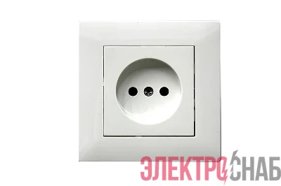 Розетка 1-м Karea RIZZ без заземл. керамика бел. Makel 88001002
