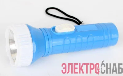 Фонарь 828-TH (1LED 1 режим 3хAG10; блист-пакет; голуб.) Ultraflash 12395