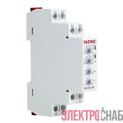 Реле контроля тока тип DRC 0.8-8А конфигурация контакта 1CO 24-240 AC/DC DKC DRC-C8-1-240