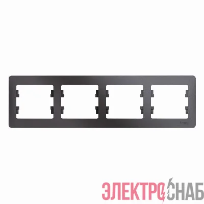 Рамка 4-м Glossa горизонт. графит SE GSL001304