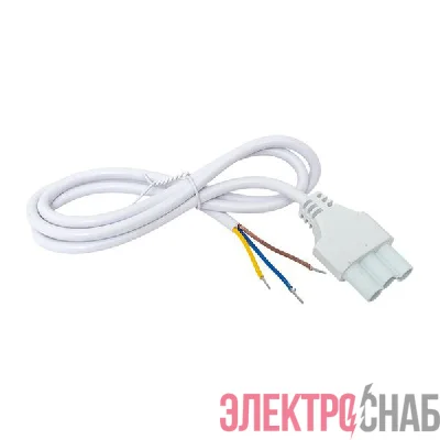 Кабель для подключения светодиодных линейных светильников ДБО-60/120/150 1м 3х0.75 бел. EKF ASC-W-1-LBL