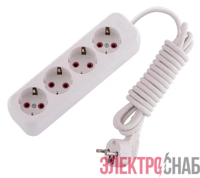 Удлинитель 4х3м с заземл. 16А IP20 Lila LEZARD 720-0403-401
