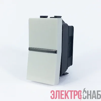 Механизм выключателя 1-кл. с клавишей 1мод. Zenit бел. ABB 2CLA210100N1101