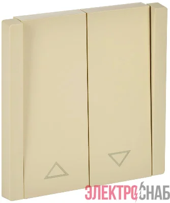 Выключатель жалюзи СП FORTE&PIANO 10А FP411 ваниль IEK FP-V15-0-10-1-K10