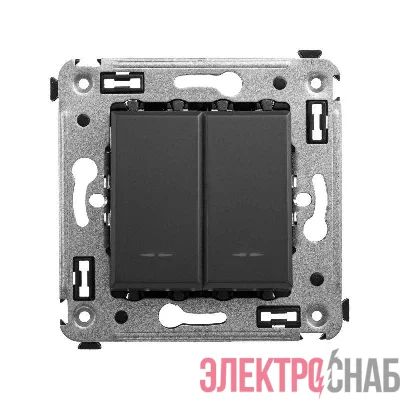 Кнопка 2-кл. СП Avanti "Черный матовый" DKC 4412154