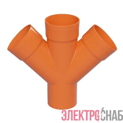 Ответвитель X-образ. для гофр. двустен. труб 45град. d140 DKC 021140