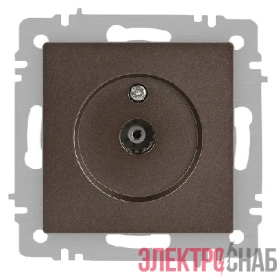Розетка телевизионная одиночная TV СП Accent 6-301-08 IP20 бронза Intro Б0063616