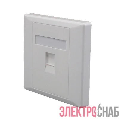 Панель лицевая 1 порт 80х80 Keystone шторка (DIY) SUPRLAN 10-0333-1