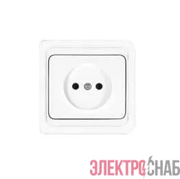 Розетка 1-м СП Валери 16А IP20 без заземл. бел. UNIVersal В0022