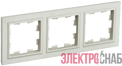 Рамка 3-м BRITE РУ-3-БрКр беж. IEK BR-M32-K10