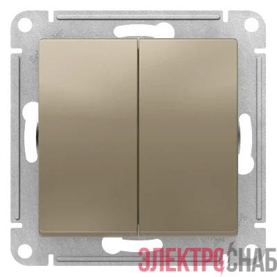 Переключатель перекрестный 2-кл. AtlasDesign 2хсх.7 10АХ механизм шампань SE ATN000573