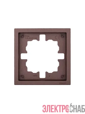 Рамка 1-мест. горизонт. ZIMA шоколад LEZARD 704-7300-146