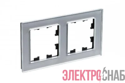 Рамка 2-м AtlasDesign Nature стекло алюм. SE ATN320302